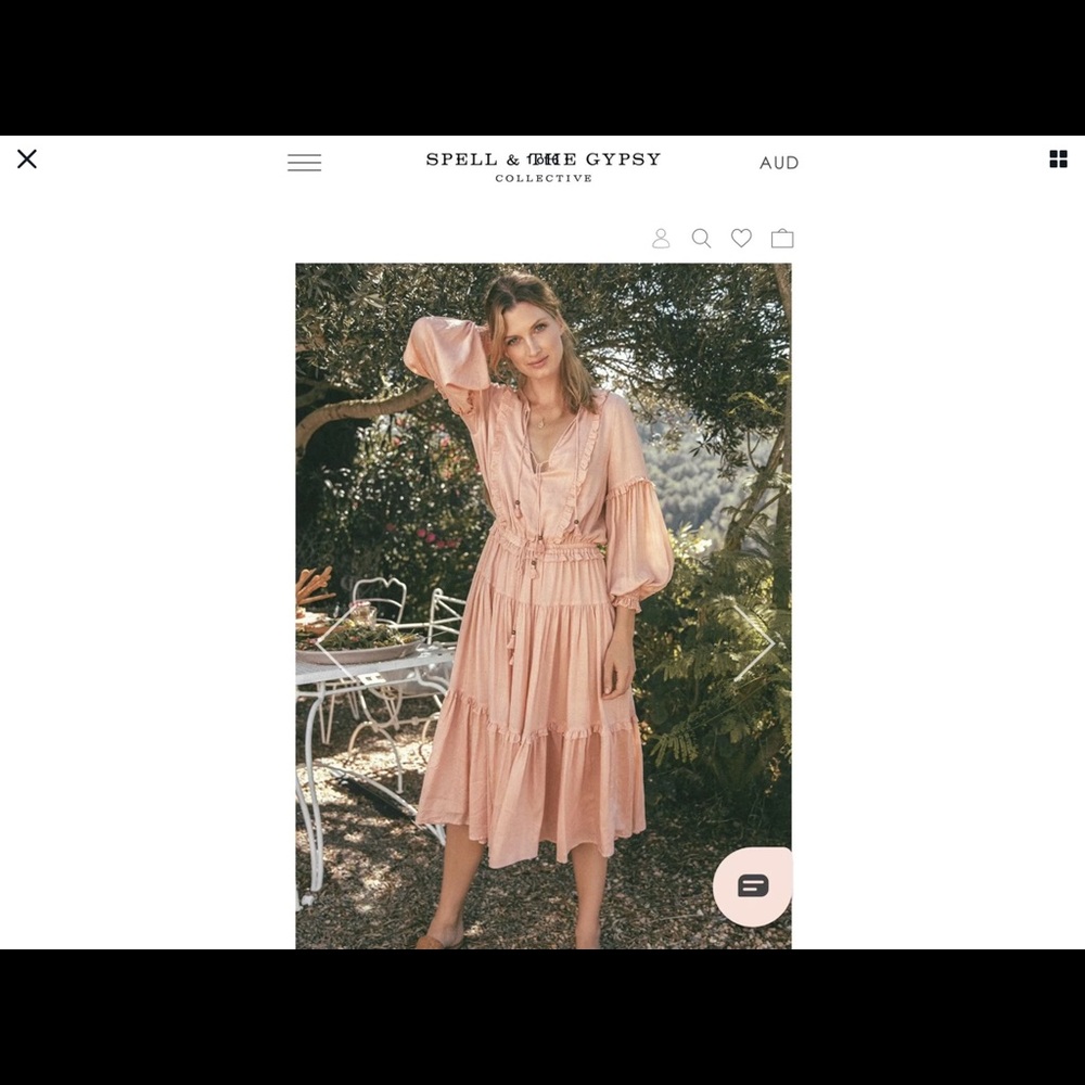Spell & The Gypsy Clementine Soirée Midi Dress XL